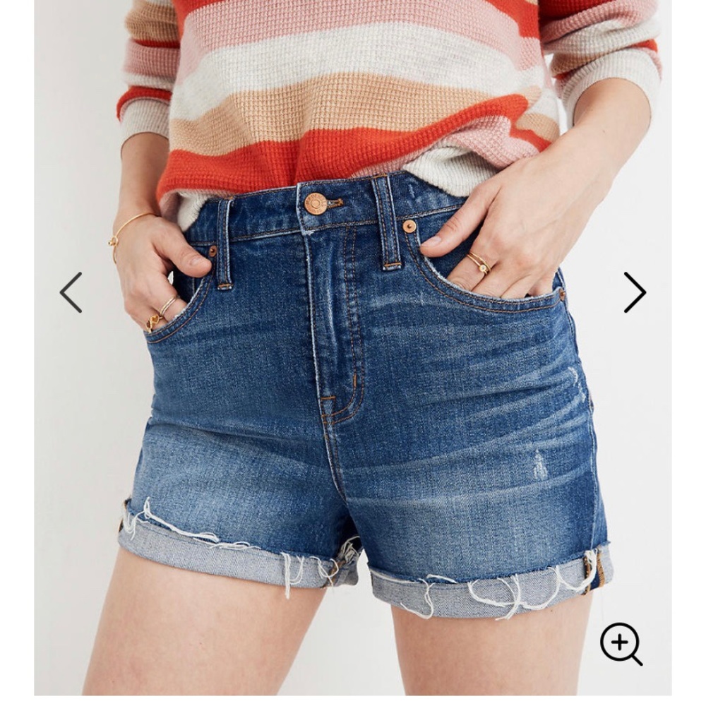 Madewell High Rise Denim Cutoffs in Glenoaks Wash